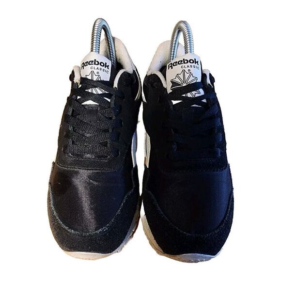 Reebok Classic Nylon Suede Black White Great Condition Size 6 Eur 37.5 - Picture 6 of 7